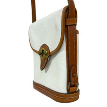 Load image into Gallery viewer, VTG 90s Dooney & Bourke All Weather Leather White & Tan Crossbody Bag USA