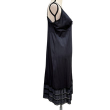 Load image into Gallery viewer, Vintage Black Nylon Slip Dress Size 40