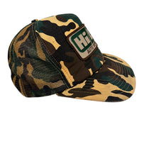 Load image into Gallery viewer, VTG 70s Hi/Lo Auto Supply Camo Snapback Trucker Hat