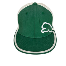 Load image into Gallery viewer, Puma 210 Flexfit Fitted Hat Green White Big Cat Logo 6 7/8–7 1/4 Wool Blend Retro Styl