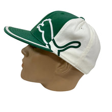 Load image into Gallery viewer, Puma 210 Flexfit Fitted Hat Green White Big Cat Logo 6 7/8–7 1/4 Wool Blend Retro Styl