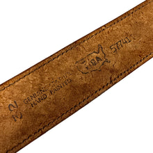 Load image into Gallery viewer, Vintage Tooled Leather Belt with Eagles Design Size 32