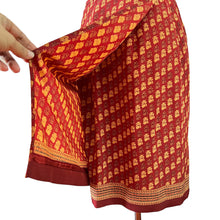 Load image into Gallery viewer, 90s Vintage 2pcs Wrap Top Skirt Set 100% Silk Size 4