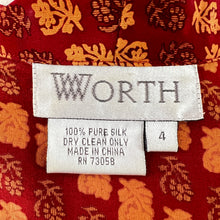 Load image into Gallery viewer, 90s Vintage 2pcs Wrap Top Skirt Set 100% Silk Size 4