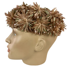Load image into Gallery viewer, Vintage 50s Floral Pill Box Hat Size Small