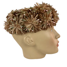 Load image into Gallery viewer, Vintage 50s Floral Pill Box Hat Size Small