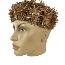 Load image into Gallery viewer, Vintage 50s Floral Pill Box Hat Size Small