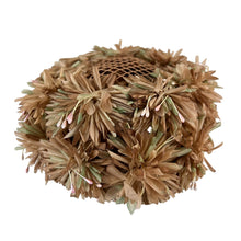 Load image into Gallery viewer, Vintage 50s Floral Pill Box Hat Size Small