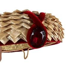 Load image into Gallery viewer, Vintage Red Raffia Pillbox Hat