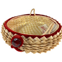 Load image into Gallery viewer, Vintage Red Raffia Pillbox Hat