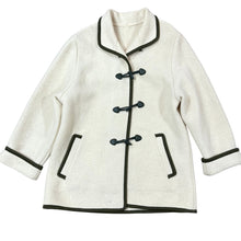 Load image into Gallery viewer, Vintage 70s Cream Boiled Wool Toggle Coat