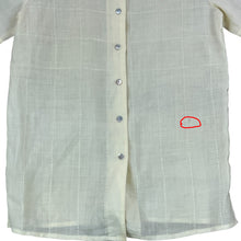 Load image into Gallery viewer, Vintage 100% Linen Embroidered Button Up Short Sleeve Shirt Size M