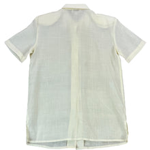 Load image into Gallery viewer, Vintage 100% Linen Embroidered Button Up Short Sleeve Shirt Size M