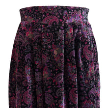 Load image into Gallery viewer, Vintage 90s Long Paisley Velvet Skirt Size 14