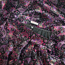 Load image into Gallery viewer, Vintage 90s Long Paisley Velvet Skirt Size 14