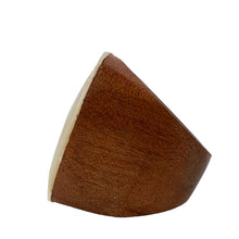 Load image into Gallery viewer, Chunky Seashell Hand Carved Wooden Ring Size 11.5"