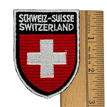 Load image into Gallery viewer, Vintage Schweiz Suisse SWITZERLAND Flag Sew On Embroidered Patch Badge