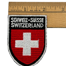 Load image into Gallery viewer, Vintage Schweiz Suisse SWITZERLAND Flag Sew On Embroidered Patch Badge
