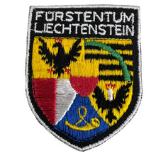 Load image into Gallery viewer, Vintage Furstentum Liechtenstein Principality Coat of Arms Souvenir Sew On Embroidered Patch