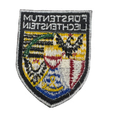 Load image into Gallery viewer, Vintage Furstentum Liechtenstein Principality Coat of Arms Souvenir Sew On Embroidered Patch