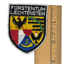 Load image into Gallery viewer, Vintage Furstentum Liechtenstein Principality Coat of Arms Souvenir Sew On Embroidered Patch
