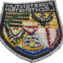 Load image into Gallery viewer, Vintage Furstentum Liechtenstein Principality Coat of Arms Souvenir Sew On Embroidered Patch