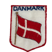 Load image into Gallery viewer, Vintage Denmark Flag Souvenir Sew On Embroidered Patch Badge