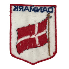 Load image into Gallery viewer, Vintage Denmark Flag Souvenir Sew On Embroidered Patch Badge