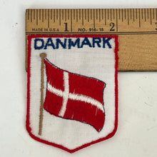 Load image into Gallery viewer, Vintage Denmark Flag Souvenir Sew On Embroidered Patch Badge