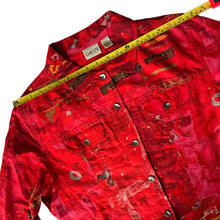 Load image into Gallery viewer, Chico's Rich Embroidered Raw Silk Floral Asian Art-to-Wear Jacket Size 2