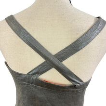 Load image into Gallery viewer, Cynthia Steffe Metallic Cross Back Linen Dress Size 10