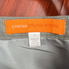 Load image into Gallery viewer, Cynthia Steffe Metallic Cross Back Linen Dress Size 10