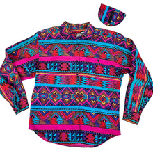 Load image into Gallery viewer, Vintage Wrangler Aztec Button Up Shirt Size Medium