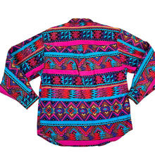Load image into Gallery viewer, Vintage Wrangler Aztec Button Up Shirt Size Medium