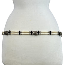 Load image into Gallery viewer, Vintage Buffalo Nickel Beaded Leather & Concha Belt Size 36