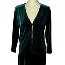 Load image into Gallery viewer, 90s Long Velvet Skirt Set Size Small 3 Pieces