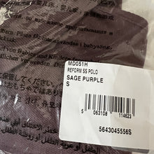Load image into Gallery viewer, All Saints Reform SS Polo Shirt Sage Purple Size Small