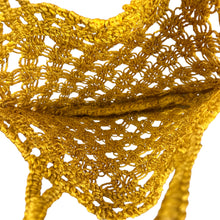 Load image into Gallery viewer, Yellow Macrame Tote