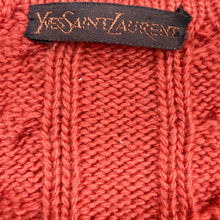 Load image into Gallery viewer, 80s YSL Cable Knit Cashmere Cardigan Size Small
