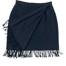 Load image into Gallery viewer, Black Fringe Skirt Above the Knee Size 8