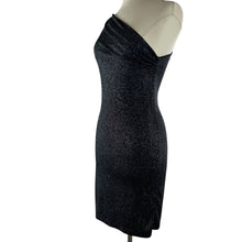 Load image into Gallery viewer, One Shoulder Black Sparkly Cocktail Dress Size XS