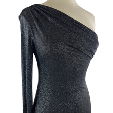 Load image into Gallery viewer, One Shoulder Black Sparkly Cocktail Dress Size XS