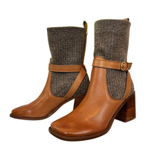 Load image into Gallery viewer, Sam Edelman Women's Brown Winnie Flare Heel Ankle Boots Size 7