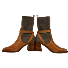 Load image into Gallery viewer, Sam Edelman Women's Brown Winnie Flare Heel Ankle Boots Size 7