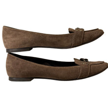 Load image into Gallery viewer, Vintage Fendi Taupe Suede Pointed toe Loafer Flats Size 7