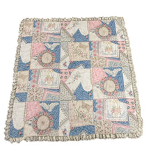 Load image into Gallery viewer, 90s Pastel Handmade Baby Quilt Blanket