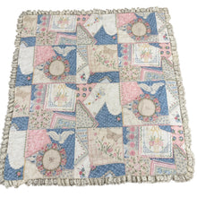 Load image into Gallery viewer, 90s Pastel Handmade Baby Quilt Blanket