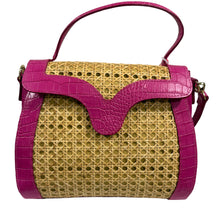 Load image into Gallery viewer, Maria Antonietta Woven Straw Leather Crossbody Tuscany