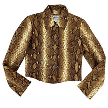 Load image into Gallery viewer, Vintage Snake Print Two Pieces Skirt Set Size 6