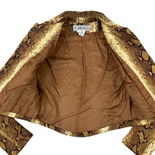 Load image into Gallery viewer, Vintage Silk Snake Print Two Piece Skirt Set Size 6